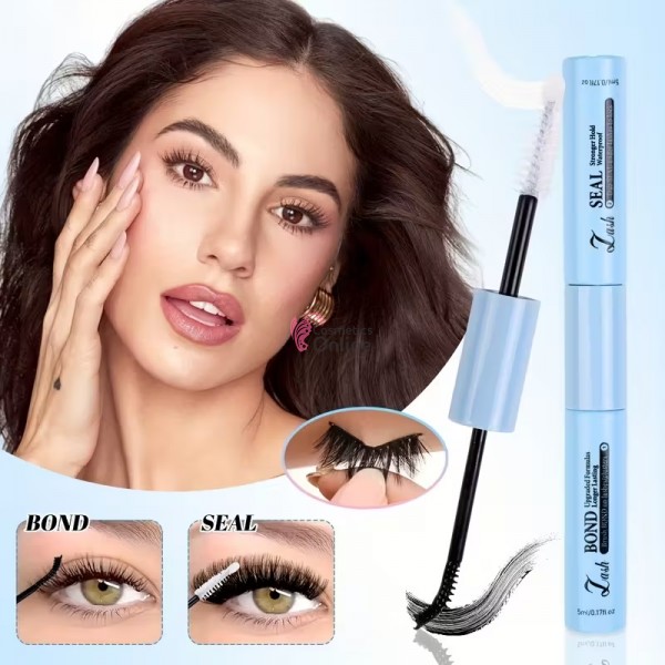 Adeziv cu sigiliu pentru gene false smoc 2 in 1 Amelie Blue + Penseta Cod A004A